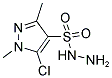 5-CHLORO-1,3-DIMETHYL-1H-PYRAZOLE-4-SULFONOHYDRAZIDE 结构式