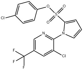 4-CHLOROPHENYL 1-[3-CHLORO-5-(TRIFLUOROMETHYL)-2-PYRIDINYL]-1H-PYRROLE-2-SULFONATE 结构式