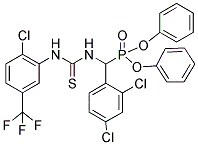 DIPHENYL [(([2-CHLORO-5-(TRIFLUOROMETHYL)ANILINO]CARBOTHIOYL)AMINO)(2,4-DICHLOROPHENYL)METHYL]PHOSPHONATE 结构式
