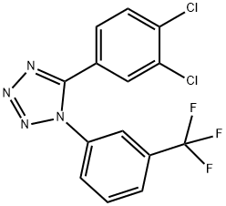 5-(3,4-DICHLOROPHENYL)-1-[3-(TRIFLUOROMETHYL)PHENYL]-1H-1,2,3,4-TETRAAZOLE 结构式