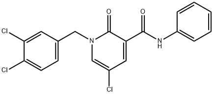 5-CHLORO-1-(3,4-DICHLOROBENZYL)-2-OXO-N-PHENYL-1,2-DIHYDRO-3-PYRIDINECARBOXAMIDE 结构式