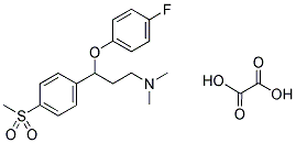 N,N-DIMETHYL-3-[(4-FLUOROPHENYL)OXY]-3-[4-(METHYLSULPHONYL)PHENYL]PROPYLAMINE, OXALATE 结构式