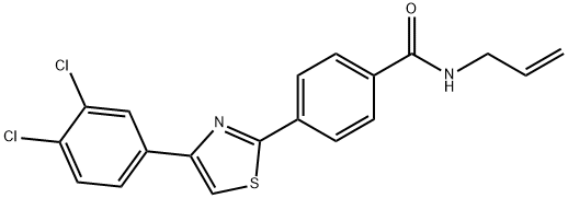 N-ALLYL-4-[4-(3,4-DICHLOROPHENYL)-1,3-THIAZOL-2-YL]BENZENECARBOXAMIDE 结构式