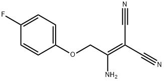 2-[1-AMINO-2-(4-FLUOROPHENOXY)ETHYLIDENE]MALONONITRILE 结构式