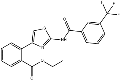 ETHYL 2-(2-([3-(TRIFLUOROMETHYL)BENZOYL]AMINO)-1,3-THIAZOL-4-YL)BENZENECARBOXYLATE