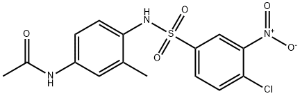 N1-(4-([(4-CHLORO-3-NITROPHENYL)SULFONYL]AMINO)-3-METHYLPHENYL)ACETAMIDE 结构式