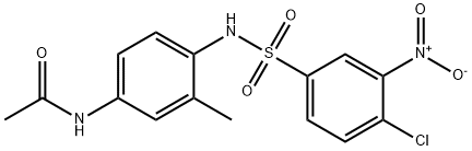 N1-(4-([(4-Chloro-3-nitrophenyl)sulfonyl]amino)-3-methylphenyl)acetamide 结构式