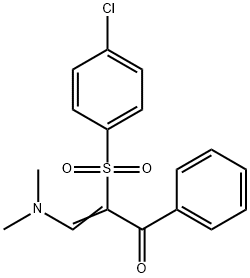 2-[(4-CHLOROPHENYL)SULFONYL]-3-(DIMETHYLAMINO)-1-PHENYL-2-PROPEN-1-ONE 结构式