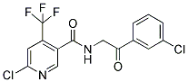 6-CHLORO-N-[2-(3-CHLOROPHENYL)-2-OXOETHYL]-4-(TRIFLUOROMETHYL)NICOTINAMIDE 结构式