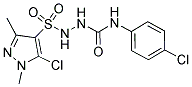 N1-(4-CHLOROPHENYL)-2-[(5-CHLORO-1,3-DIMETHYL-1H-PYRAZOL-4-YL)SULFONYL]HYDRAZINE-1-CARBOXAMIDE 结构式