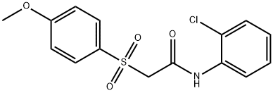 N-(2-CHLOROPHENYL)-2-[(4-METHOXYPHENYL)SULFONYL]ACETAMIDE 结构式