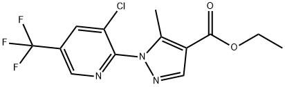 ETHYL 1-[3-CHLORO-5-(TRIFLUOROMETHYL)-2-PYRIDINYL]-5-METHYL-1H-PYRAZOLE-4-CARBOXYLATE 结构式