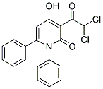 3-(2,2-DICHLOROACETYL)-4-HYDROXY-1,6-DIPHENYL-1,2-DIHYDROPYRIDIN-2-ONE 结构式