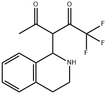 1,1,1-TRIFLUORO-3-(1,2,3,4-TETRAHYDRO-1-ISOQUINOLINYL)-2,4-PENTANEDIONE 结构式