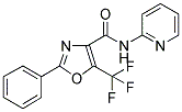 N-(2-PYRIDINYL)-2-PHENYL-5-(TRIFLUOROMETHYL)-OXAZOLE-4-CARBOXAMIDE 结构式