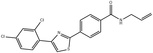 N-ALLYL-4-[4-(2,4-DICHLOROPHENYL)-1,3-THIAZOL-2-YL]BENZENECARBOXAMIDE 结构式