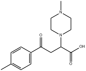 4-(4-METHYLPHENYL)-2-(4-METHYLPIPERAZINO)-4-OXOBUTANOIC ACID 结构式