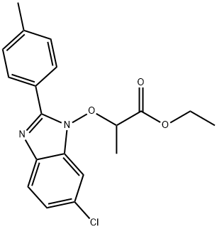 ETHYL 2-([6-CHLORO-2-(4-METHYLPHENYL)-1H-1,3-BENZIMIDAZOL-1-YL]OXY)PROPANOATE 结构式