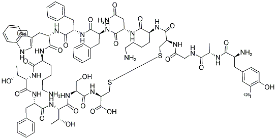 SOMATOSTATIN, [125I]-TYR1- 结构式