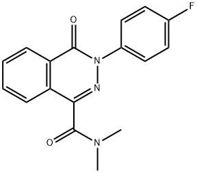 3-(4-FLUOROPHENYL)-N,N-DIMETHYL-4-OXO-3,4-DIHYDRO-1-PHTHALAZINECARBOXAMIDE 结构式