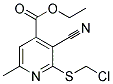 ETHYL 2-[(CHLOROMETHYL)THIO]-3-CYANO-6-METHYLISONICOTINATE 结构式