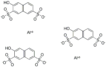 2-NAPHTHOL-3,6-DISULFONIC ACID, ALUMINUM SALT 结构式