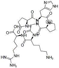 PYR-HIS-PRO-GLY-LYS-ARG 结构式