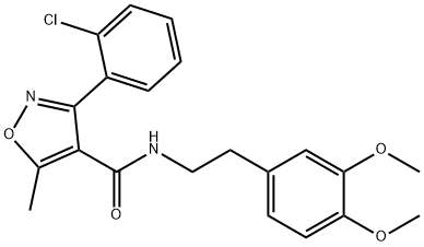 3-(2-Chlorophenyl)-N-(3,4-dimethoxyphenethyl)-5-methylisoxazole-4-carboxamide