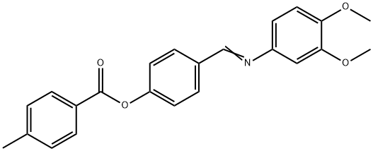 4-([(3,4-DIMETHOXYPHENYL)IMINO]METHYL)PHENYL 4-METHYLBENZENECARBOXYLATE 结构式