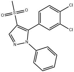 5-(3,4-DICHLOROPHENYL)-1-PHENYL-1H-PYRAZOL-4-YL METHYL SULFONE 结构式