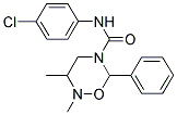 N-(4-CHLOROPHENYL)-2,3-DIMETHYL-6-PHENYL-1,2,5-OXADIAZINANE-5-CARBOXAMIDE 结构式