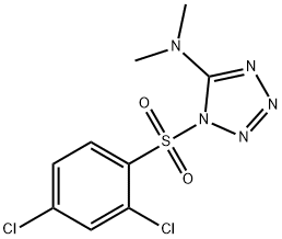 1-[(2,4-DICHLOROPHENYL)SULFONYL]-N,N-DIMETHYL-1H-1,2,3,4-TETRAAZOL-5-AMINE 结构式