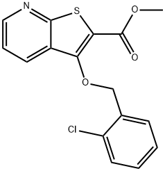 METHYL 3-[(2-CHLOROBENZYL)OXY]THIENO[2,3-B]PYRIDINE-2-CARBOXYLATE 结构式