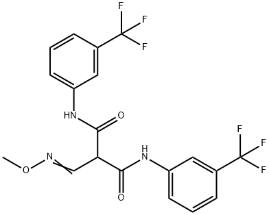 2-[(METHOXYIMINO)METHYL]-N1,N3-BIS[3-(TRIFLUOROMETHYL)PHENYL]MALONAMIDE 结构式