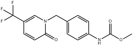 METHYL N-(4-([2-OXO-5-(TRIFLUOROMETHYL)-1(2H)-PYRIDINYL]METHYL)PHENYL)CARBAMATE 结构式