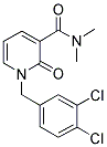1-(3,4-Dichlorobenzyl)-N,N-dimethyl-2-oxo-1,2-dihydro-3-pyridinecarboxamide 结构式
