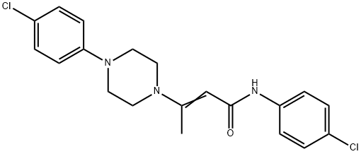 N-(4-CHLOROPHENYL)-3-[4-(4-CHLOROPHENYL)PIPERAZINO]-2-BUTENAMIDE 结构式