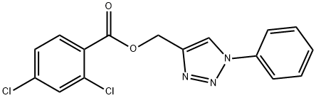 (1-PHENYL-1H-1,2,3-TRIAZOL-4-YL)METHYL 2,4-DICHLOROBENZENECARBOXYLATE 结构式