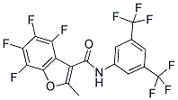 N3-[3,5-DI(TRIFLUOROMETHYL)PHENYL]-4,5,6,7-TETRAFLUORO-2-METHYLBENZO[B]FURAN-3-CARBOXAMIDE 结构式