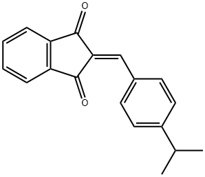 2-((4-(ISOPROPYL)PHENYL)METHYLENE)INDANE-1,3-DIONE 结构式