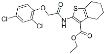 ETHYL 2-[2-(2,4-DICHLOROPHENOXY)ACETAMIDO]-4,5,6,7-TETRAHYDROBENZO[B]THIOPHENE-3-CARBOXYLATE 结构式