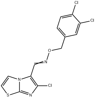 6-CHLOROIMIDAZO[2,1-B][1,3]THIAZOLE-5-CARBALDEHYDE O-(3,4-DICHLOROBENZYL)OXIME 结构式