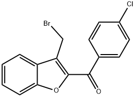 [3-(Bromomethyl)-1-benzofuran-2-yl](4-chlorophenyl)methanone 结构式