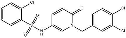 2-CHLORO-N-[1-(3,4-DICHLOROBENZYL)-6-OXO-1,6-DIHYDRO-3-PYRIDINYL]BENZENESULFONAMIDE 结构式