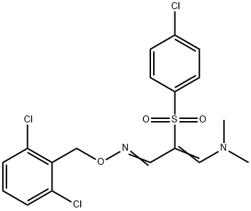 2-[(4-CHLOROPHENYL)SULFONYL]-3-(DIMETHYLAMINO)ACRYLALDEHYDE O-(2,6-DICHLOROBENZYL)OXIME 结构式