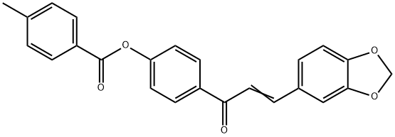 4-[3-(1,3-BENZODIOXOL-5-YL)ACRYLOYL]PHENYL 4-METHYLBENZENECARBOXYLATE 结构式