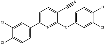 2-(3,4-DICHLOROPHENOXY)-6-(3,4-DICHLOROPHENYL)NICOTINONITRILE 结构式