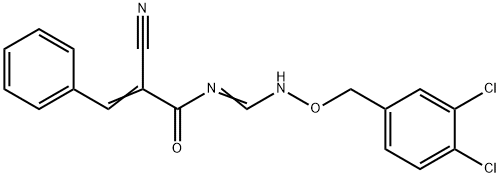 2-CYANO-N-(([(3,4-DICHLOROBENZYL)OXY]IMINO)METHYL)-3-PHENYLACRYLAMIDE 结构式