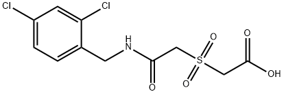 2-((2-[(2,4-DICHLOROBENZYL)AMINO]-2-OXOETHYL)SULFONYL)ACETIC ACID 结构式