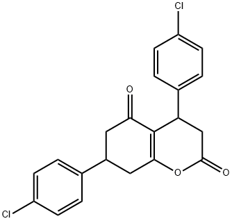 4,7-BIS(4-CHLOROPHENYL)-4,6,7,8-TETRAHYDRO-2H-CHROMENE-2,5(3H)-DIONE 结构式